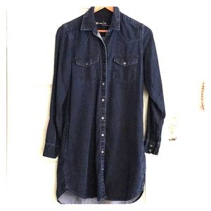 GAP denim shirt dress with pockets